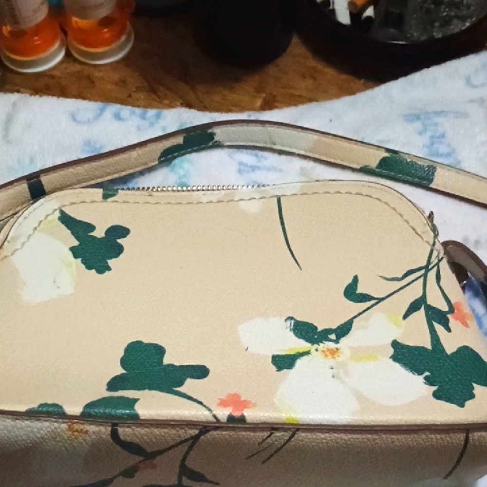 Floral Cream Crossbody Bag